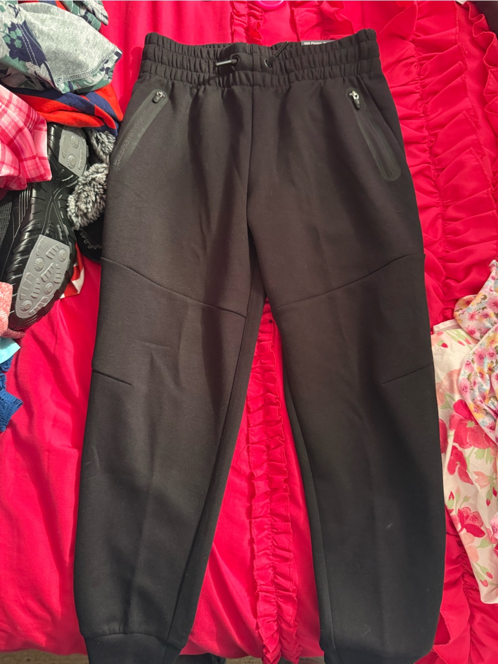 tek gear Black Zippered Jogger Sweatpants